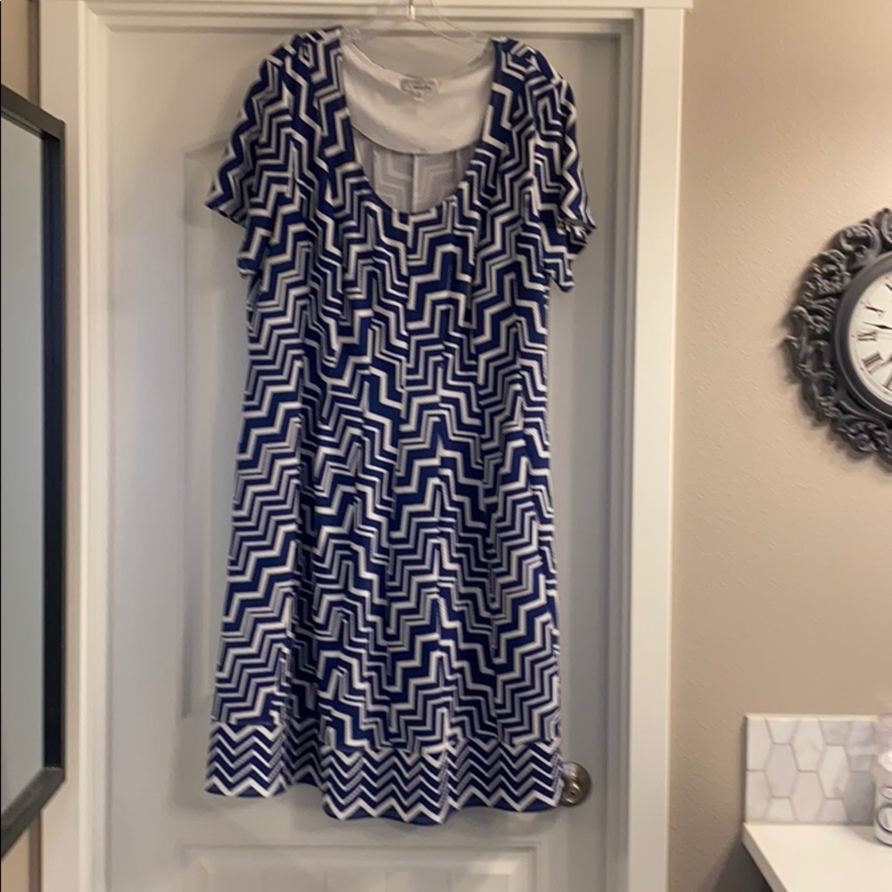 Blue ALine Dress